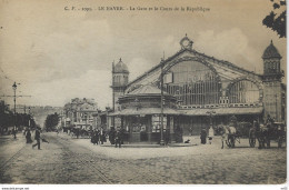 76 - LE HAVRE - La Gare Et Le Cours De La Republique    ( Seine Maritime ) - Station