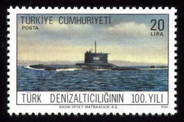 Türkiye 1986 Mi 2746 MNH Centenary Of The Turkish Submarine Force - Unused Stamps