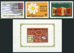 Türkiye 1966 Mi 2011-2013 MNH [& Block 12] "Balkanfila" Stamp Exhibition - Neufs