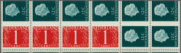 Unmounted Mint 1969 Inhoud Boekje 8 Met Beeldversnijding 22mm Waardoor Tussen De Zegels Ongetand, Bovenste Paar Horizont - Markenheftchen Und Rollen