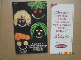 Collection Of Light And Healthy Recipes From Bertolli Olive Oil 1991 - American (US)