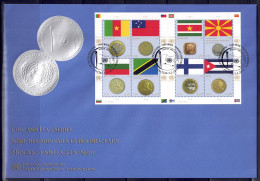 UNO Wien 2012 - Flaggen Und Münzen, FDC Mit 738 - 745 Im Kleinbogen - FDC