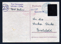 OLDENBURG - Not Ganzsache (P A02) 6 Pf. Ab Hahn Nach Bielefeld - SELTEN - Cartas & Documentos