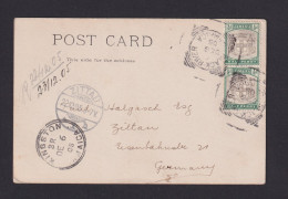 1905 - 2x 1/2 P. Auf Karte Aus BLACK RIVER Nach Zittau - Jamaïque (...-1961)