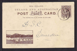 1900 - 1 P. Bild Ganzsache "The Camp - Second Contigent" - Gebraucht Nach Dunedin - Storia Postale