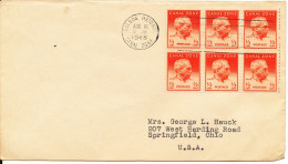Canal Zone FDC 16-8-1948 ½ Cent In Block Of 6 - Canal Zone