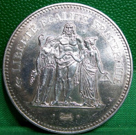 MONNAIE ARGENT . 50 FRANCS 1974  HERCULE . FRANCE SILVER COIN . TTB - 50 Francs