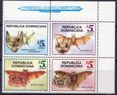 Dominicana 1997, Bats, 4val - Chauve-souris