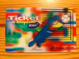 Prepaid Phonecard France, Le Ticket - Football World Cup, Lenticular, 3D - Mobicartes (GSM/SIM)