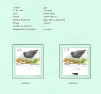 Belgium -  2003 BUZIN Birds -  Poule D'eau/Waterhoen  Plaatnummers 1 - 2 Postfris - Zie Scan - 2011-..