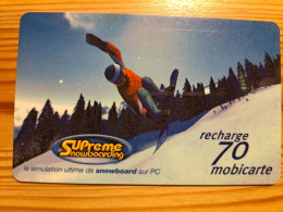 Prepaid Phonecard France, Mobi Carte - Snowboard - Per Cellulari (telefonini/schede SIM)