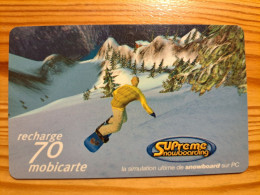 Prepaid Phonecard France, Mobi Carte - Snowboard - Per Cellulari (telefonini/schede SIM)