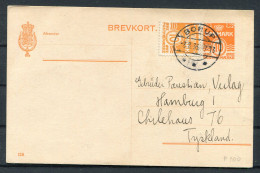 1935 Denmark Uprated 10 Ore (116) Brevkort, Stationery Postcard Borup - Chilehaus Hamburg Germany - Lettres & Documents