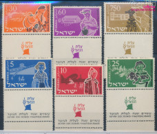 Israel 108-113 Mit Tab (kompl.Ausg.) Postfrisch 1955 Jugendeinwanderung (10340840 - Unused Stamps (with Tabs)