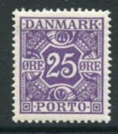 DENMARK 1921-27 Postage Due Numeral And Crowns 25 Øre LHM / *.  Michel Porto 16 - Strafport