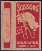 LONDON Vintage SCISSORS Empty CIGARETTE Packet- MEDAL  (**) - Etuis à Cigarettes Vides
