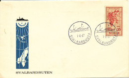 Norway Special Cancelled Cover Svalbardruta 1-8-1967 With MAP Stamp And Cachet - Storia Postale