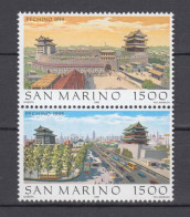 San Marino 1995 City Of Beijing China,Scott#1339-1340,MNH,OG,VF - Neufs