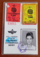 #6   Yugoslavia Macedonia Transportation City Season Ticket - Girl Fille Skopje 1988 / 1989 - Europa