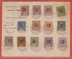 GABON LETTRE DE 1913 DE LIBREVILLE POUR PARIS FRANCE - Briefe U. Dokumente