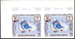 Aden Grenoble 68 Alpine Ski Alpin Paire Non Dentelée Imperforate Pair MNH ** Neuf SC ( A53 380) - Hiver 1968: Grenoble