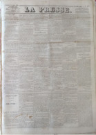 Journal LA PRESSE Du 24 Mars 1848 - LA DICTATURE : L'ARBITRAIRE - NÉCESSITÉ DE L'ÉCONOMIE - GOUVERNEMENT PROVISOIRE - 1800 - 1849