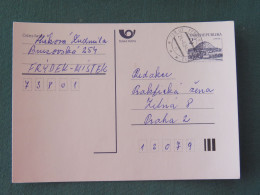 Czech Republic 1994 Stationery Postcard Hora Rip Mountain Sent Locally - Covers & Documents