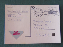 Czech Republic 1994 Stationery Postcard Hora Rip Mountain Sent Locally - Covers & Documents