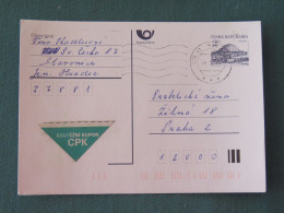 Czech Republic 1994 Stationery Postcard Hora Rip Mountain Sent Locally - Covers & Documents