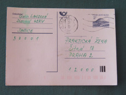 Czech Republic 1994 Stationery Postcard Hora Rip Mountain Sent Locally - Covers & Documents