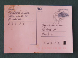 Czech Republic 1994 Stationery Postcard Hora Rip Mountain Sent Locally - Covers & Documents