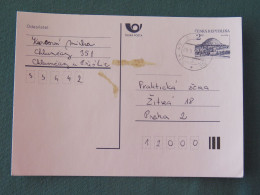 Czech Republic 1994 Stationery Postcard Hora Rip Mountain Sent Locally - Covers & Documents