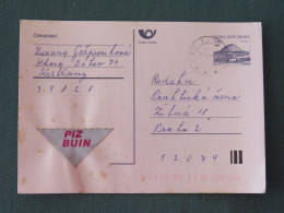 Czech Republic 1994 Stationery Postcard Hora Rip Mountain Sent Locally - Covers & Documents