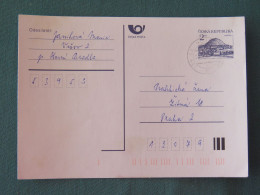 Czech Republic 1994 Stationery Postcard Hora Rip Mountain Sent Locally - Covers & Documents