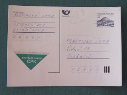 Czech Republic 1994 Stationery Postcard Hora Rip Mountain Sent Locally - Covers & Documents