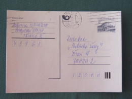 Czech Republic 1994 Stationery Postcard Hora Rip Mountain Sent Locally - Covers & Documents