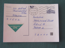 Czech Republic 1994 Stationery Postcard Hora Rip Mountain Sent Locally - Covers & Documents