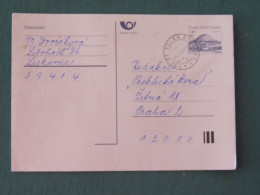 Czech Republic 1994 Stationery Postcard Hora Rip Mountain Sent Locally - Covers & Documents