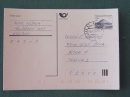 Czech Republic 1994 Stationery Postcard Hora Rip Mountain Sent Locally - Covers & Documents