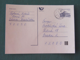 Czech Republic 1994 Stationery Postcard Hora Rip Mountain Sent Locally - Covers & Documents