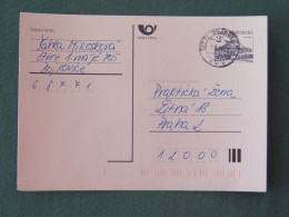 Czech Republic 1994 Stationery Postcard Hora Rip Mountain Sent Locally - Covers & Documents