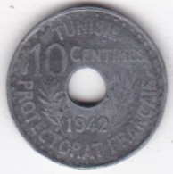 Tunisie Protectorat Français. 10 Centimes 1942 , En Zinc, Lec# 117 - Tunisia