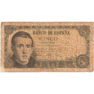 Espagne, 5 Pesetas, 1951-08-16, KM:140a, B - 5 Pesetas