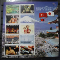 Türkiye 2010, Japanese Year In Türkiye, MNH Sheetlet - Ungebraucht