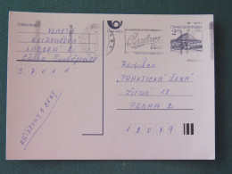 Czech Republic 1994 Stationery Postcard Hora Rip Mountain Sent Locally From Ceske Budejovoce - Budweiser Beer Slogan - Covers & Documents