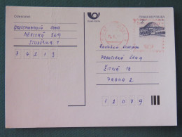 Czech Republic 1994 Stationery Postcard Hora Rip Mountain Sent Locally From Ostrava, Machine Franking - Covers & Documents