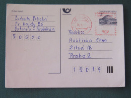 Czech Republic 1994 Stationery Postcard Hora Rip Mountain Sent Locally From Ostrava, Machine Franking - Covers & Documents