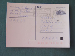 Czech Republic 1994 Stationery Postcard Hora Rip Mountain Sent Locally From Prague, Bank Slogan - Covers & Documents