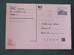 Czech Republic 1994 Stationery Postcard Hora Rip Mountain Sent Locally From Prague, Avocado (?) Slogan - Covers & Documents