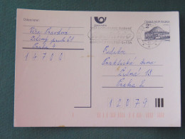 Czech Republic 1994 Stationery Postcard Hora Rip Mountain Sent Locally From Prague, Avocado (?) Slogan - Covers & Documents